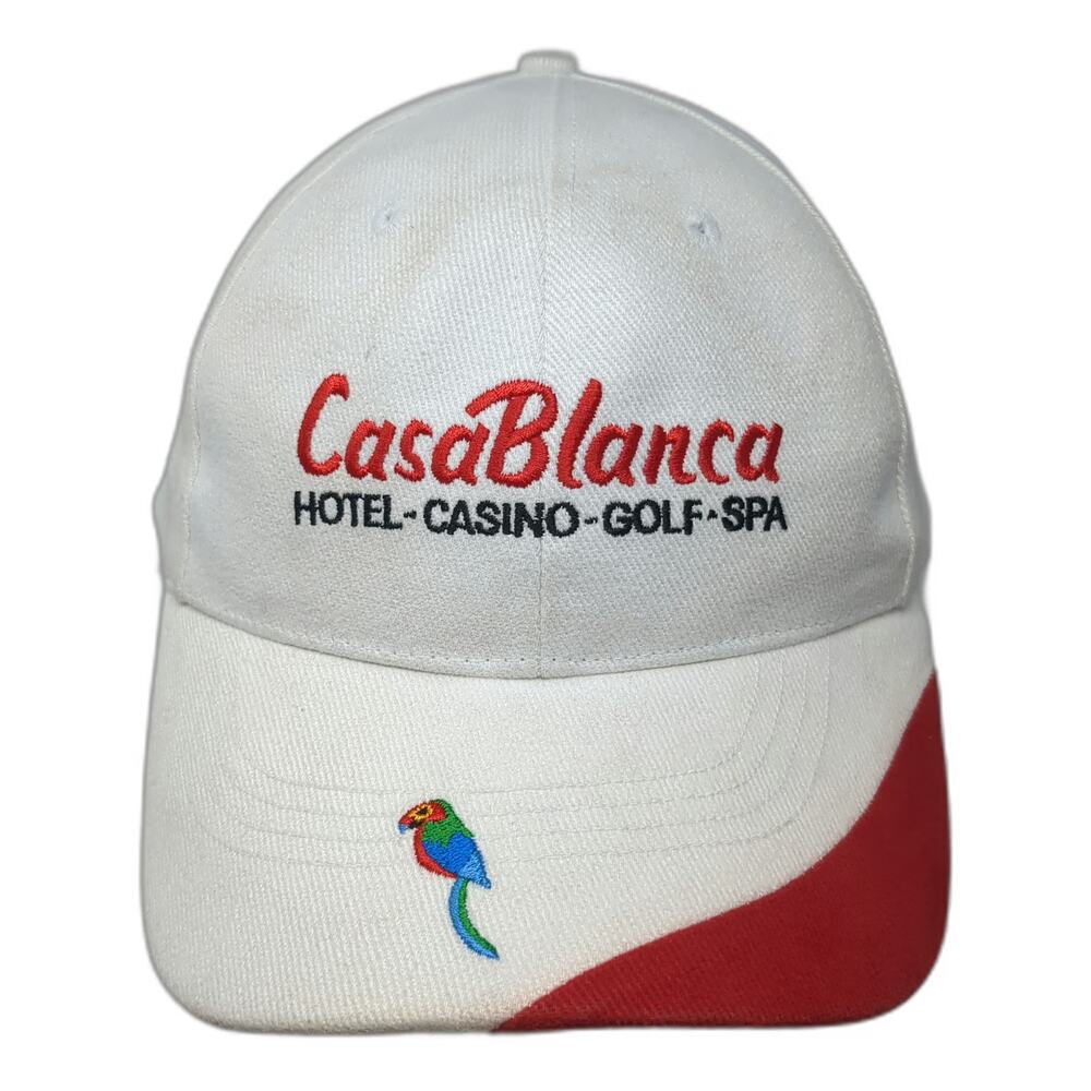 CasaBlanca Hotel Casino Golf Spa Hat White One Size Baseball Cap Slideback NV